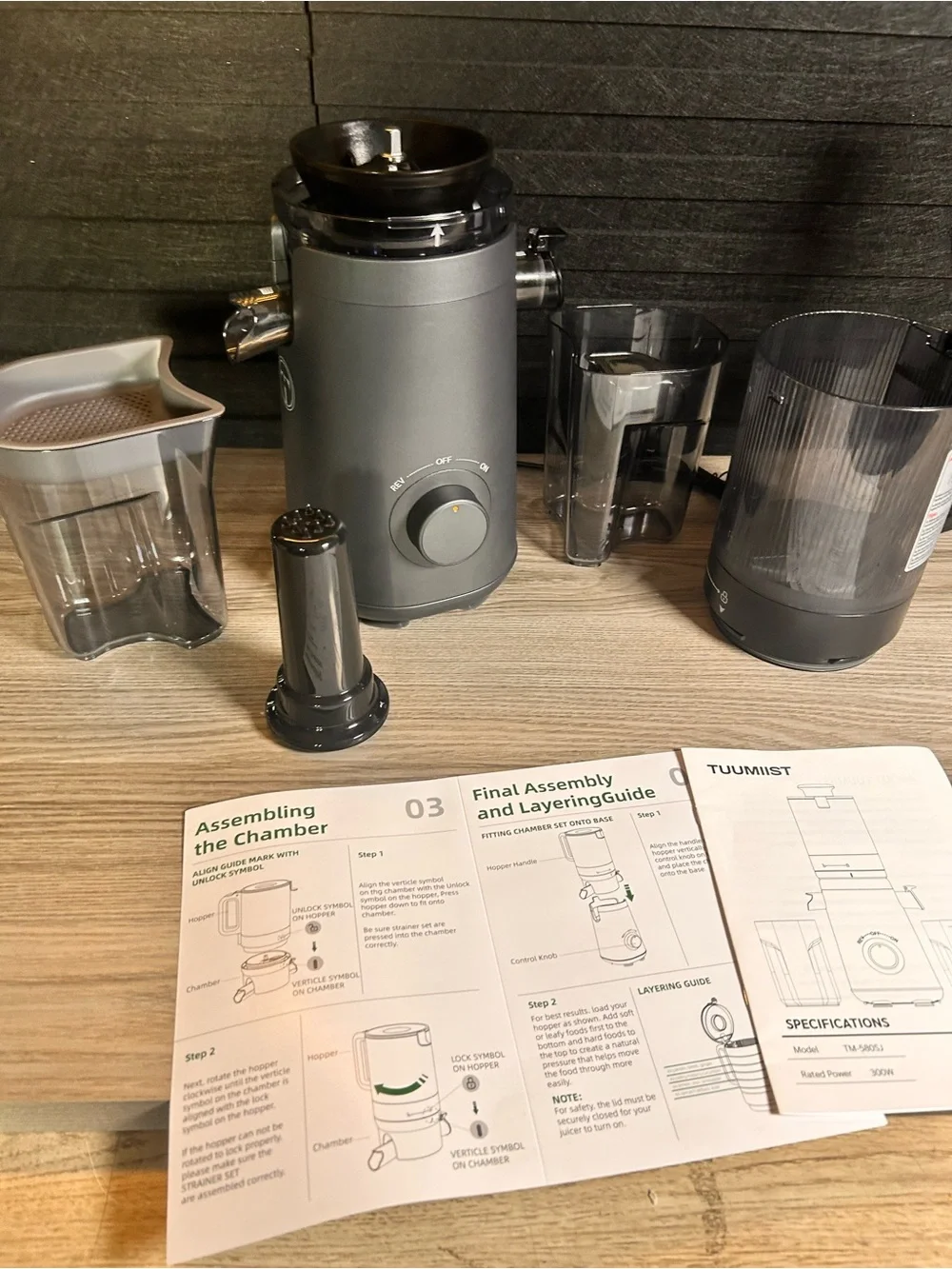 Cold press juicer machine 5.8inch extra large feed chute , new unused set